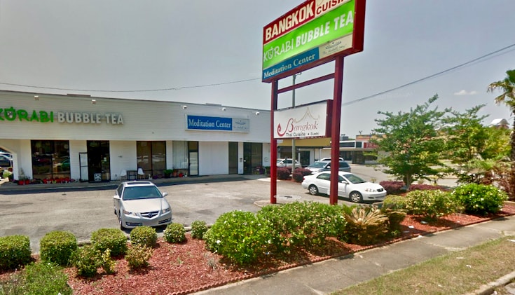 Front of meditation center in strip mall