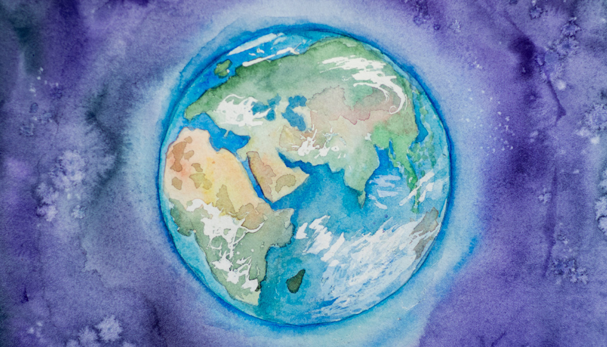 illustration of Earth in space