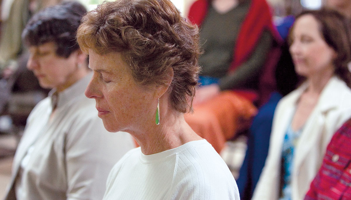 Woman meditating