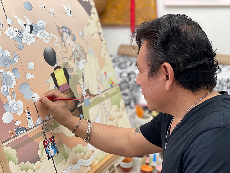 DALL&#8217;HIMALAYA A NEW YORK: FACCIA A FACCIA CON IL PITTORE RABKAR WANGCHUK, Mirabile Tibet