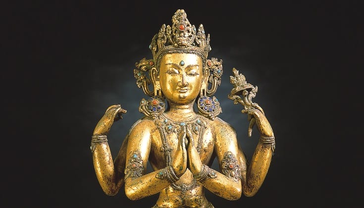 Statue of the bodhisattva Shadakshari Lokeshvara.