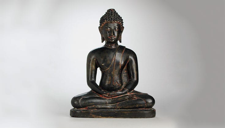 Thai sculpture of Buddha Shakyamuni.