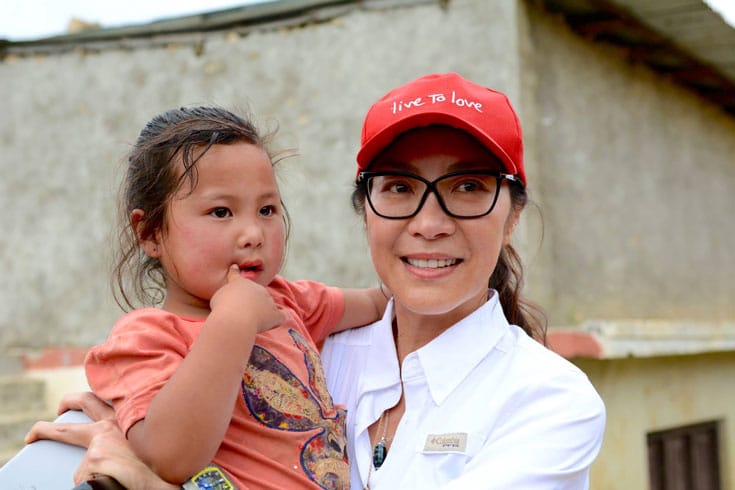 Michelle Yeoh, Buddhism, Nepal, Earthquake, Aid, Activism, Ladakh, Famous, Lion's Roar, Buddhism, News, Live to Love,