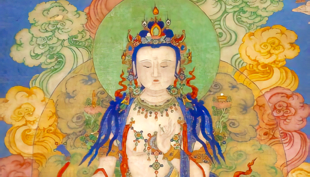 Silk painting of the bodhisattva Mahasthamaprapta