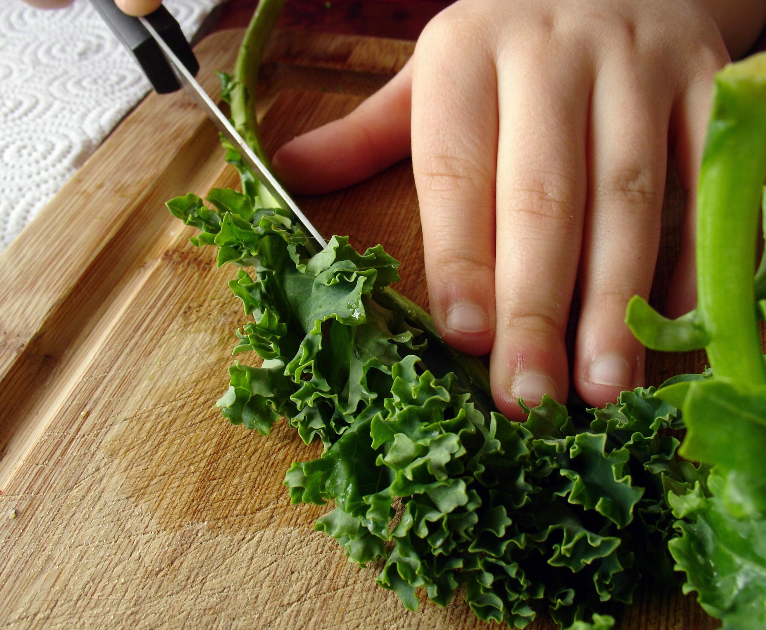 mindful cooking, mindfulness in the kitchen, Edward Espe Brown, Tassajara, Lion's Roar, kale, cutting vegetables