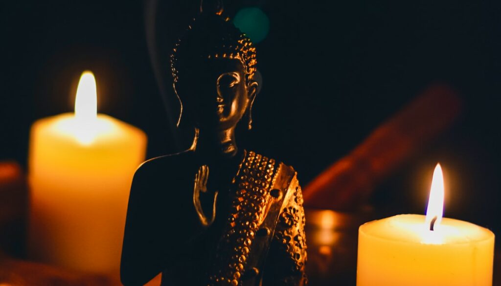 Buddha and candles.