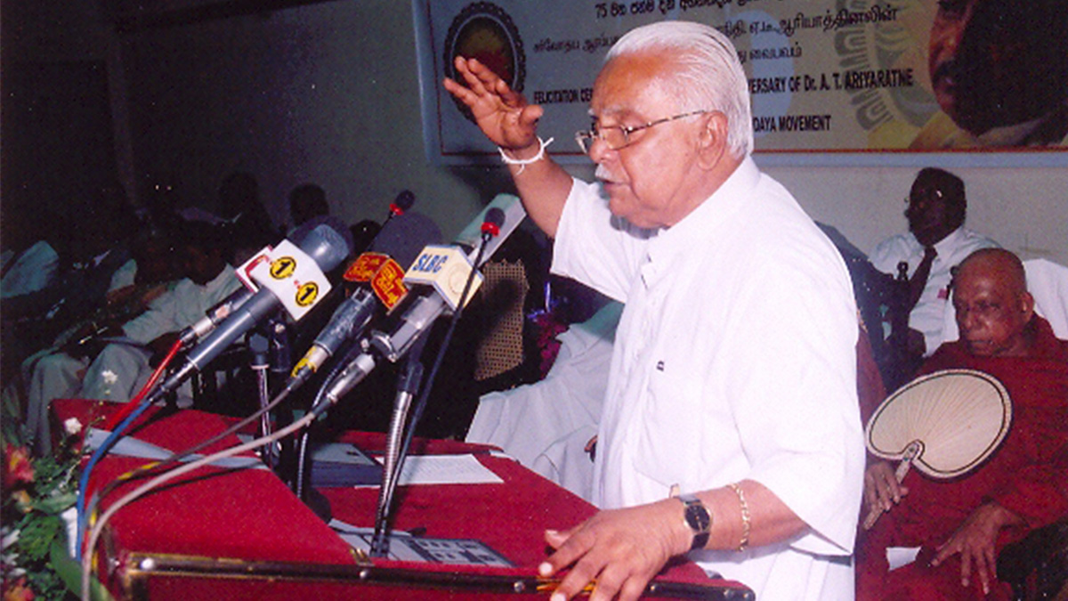 Remembering Dr A.T. Ariyaratne (1931-2024)