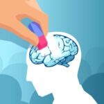 illustration of a hand erasing part of brain